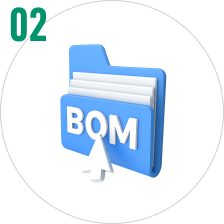 Upload BOM and PCB Gerber files for faster, more accurate quote