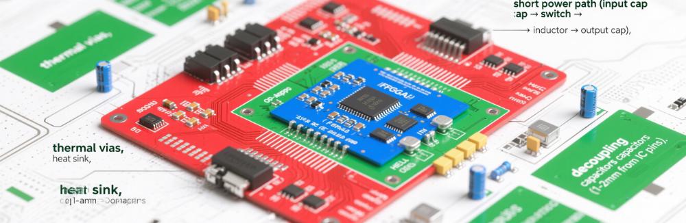 Power Electronics PCB Component Placement Schematic