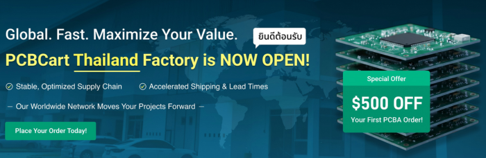 EE Times: PCBCart Thailand Guarantees Future Supply Security | PCBCart EE Times: PCBCart Thailand Guarantees Future Supply Security | PCBCart