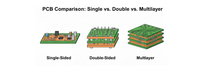 Single-Sided vs. Double-Sided vs. Multilayer PCBs | PCBCart