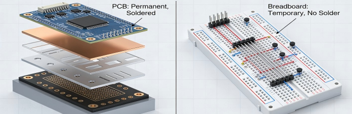 PCB vs. Breadboard | PCBCart