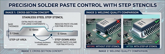 Step Stencil thickness map