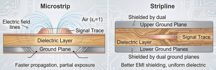 Understanding Microstrip and Stripline | PCBCart