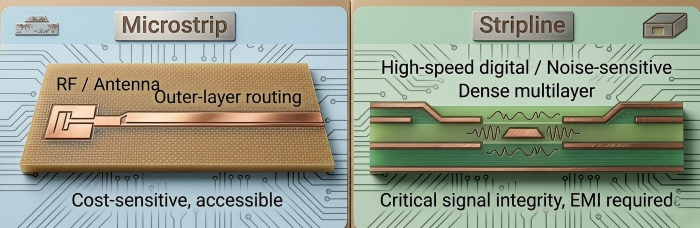 Production and Economical Costs Between Microstrip and Stripline | PCBCart