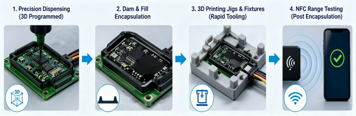 PCB Epoxy Dispensing NFC Testing | PCBCart