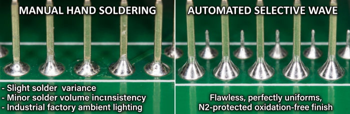 Manual Soldering vs Selective Soldering | PCBCart