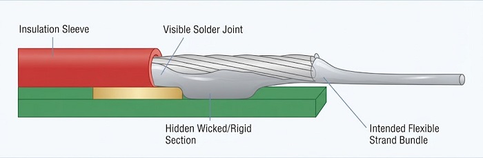 Hidden wicking under insulation sleeve