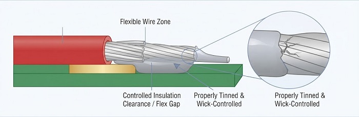 Proper wire termination controls