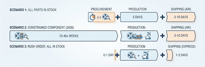Lead Time Scenarios Comparison
