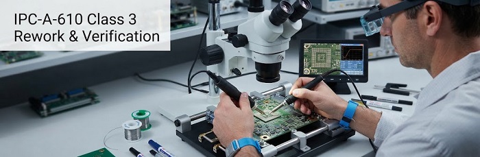 IPC Class 3 PCB rework and micro-inspection