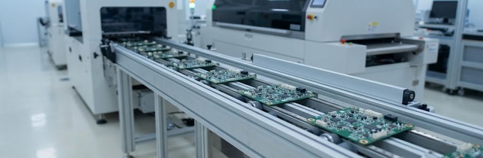 SMT production line for printed circuit boards