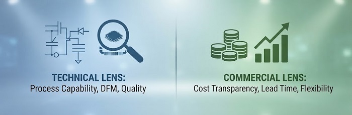 Engineering and procurement evaluation split view
