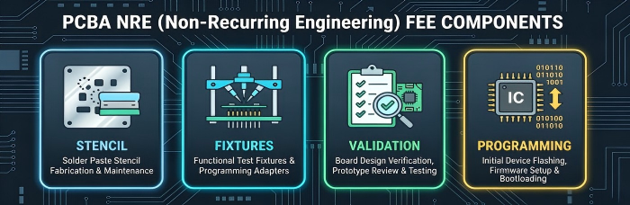 PCBA NRE Fee Components | PCBCart