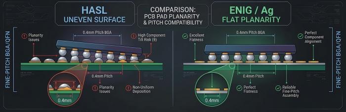 PCB Pad Planarity & Pitch Compatibility | PCBCart
