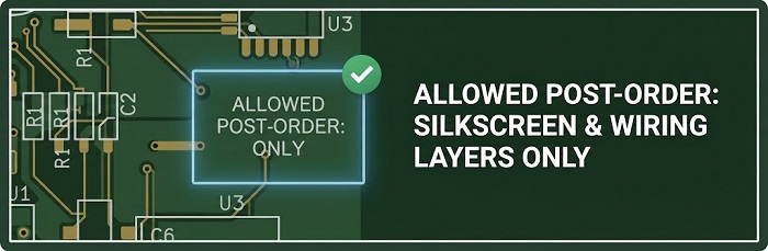 Allowed post-order cosmetic updates