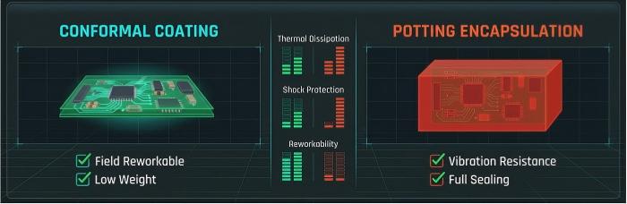 Conformal Coating vs. Potting Matrix | PCBCart