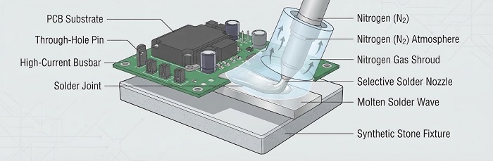 Nitrogen shielded selective soldering equipment