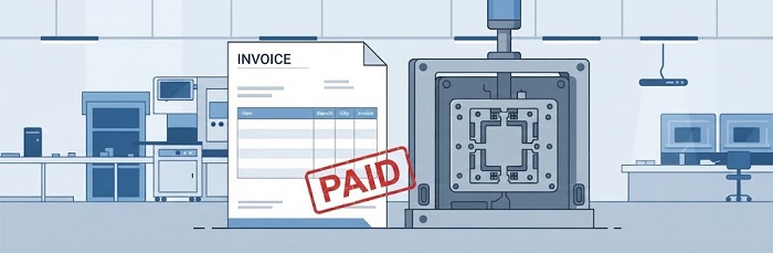Paid invoice next to PCBA tooling