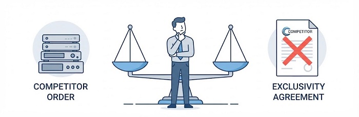 Supplier trade-off and exclusivity dilemma