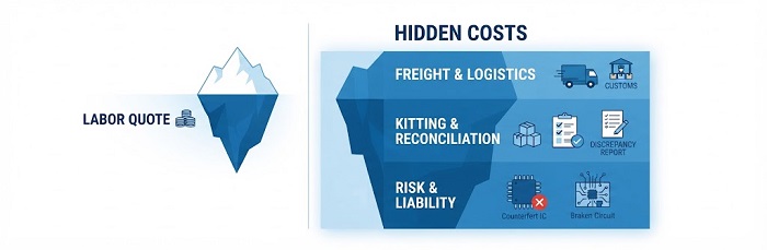 Comparison of consigned vs turnkey assembly costs
