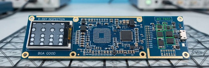 Assembled prototype PCBs with high-density components