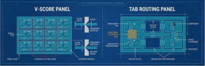 Panelization, V-Cut & Breakaway Tabs Guide | PCBCart