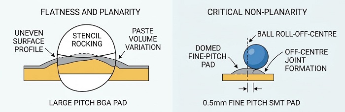 HASL dome pad surface profile