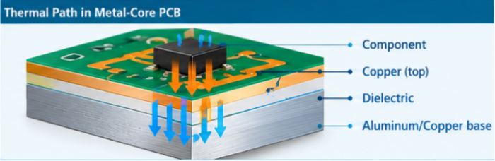 Thermal Path in Metal-Core PCB | PCBCart