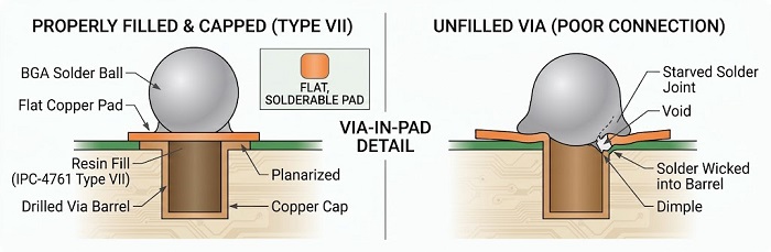 Via-in-Pad Type VII details