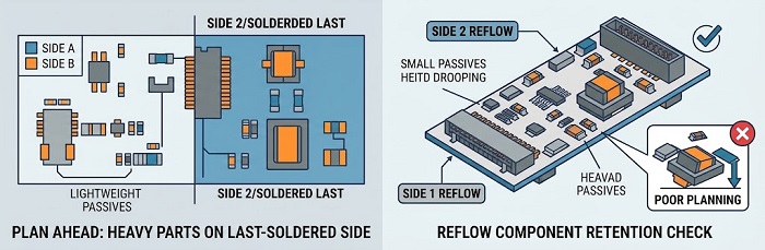 Correct component placement diagram.