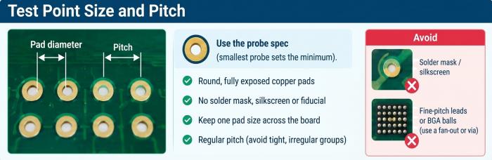 Test Point Size and Pitch | PCBCart